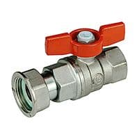 Кран шаровой Giacomini 1/2"-3/4", ВР-накидная гайка, для счетчиков, красн. бабочка, хром