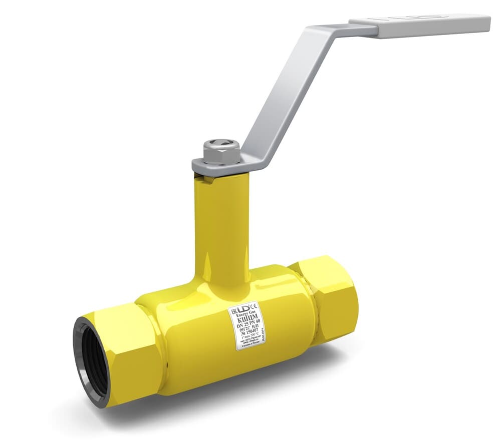 Кран шаровой LD КШЦМ DN20, Pn40 ВР, сталь 20, рычаг, для газа