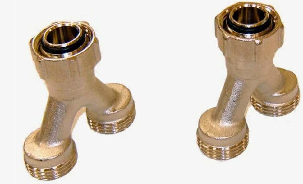 Соединение тройниковое FLUVIA Y для подключения 2-х петель к Uponor Push-12, 3/4"EU, '1С, латунь, Uponor