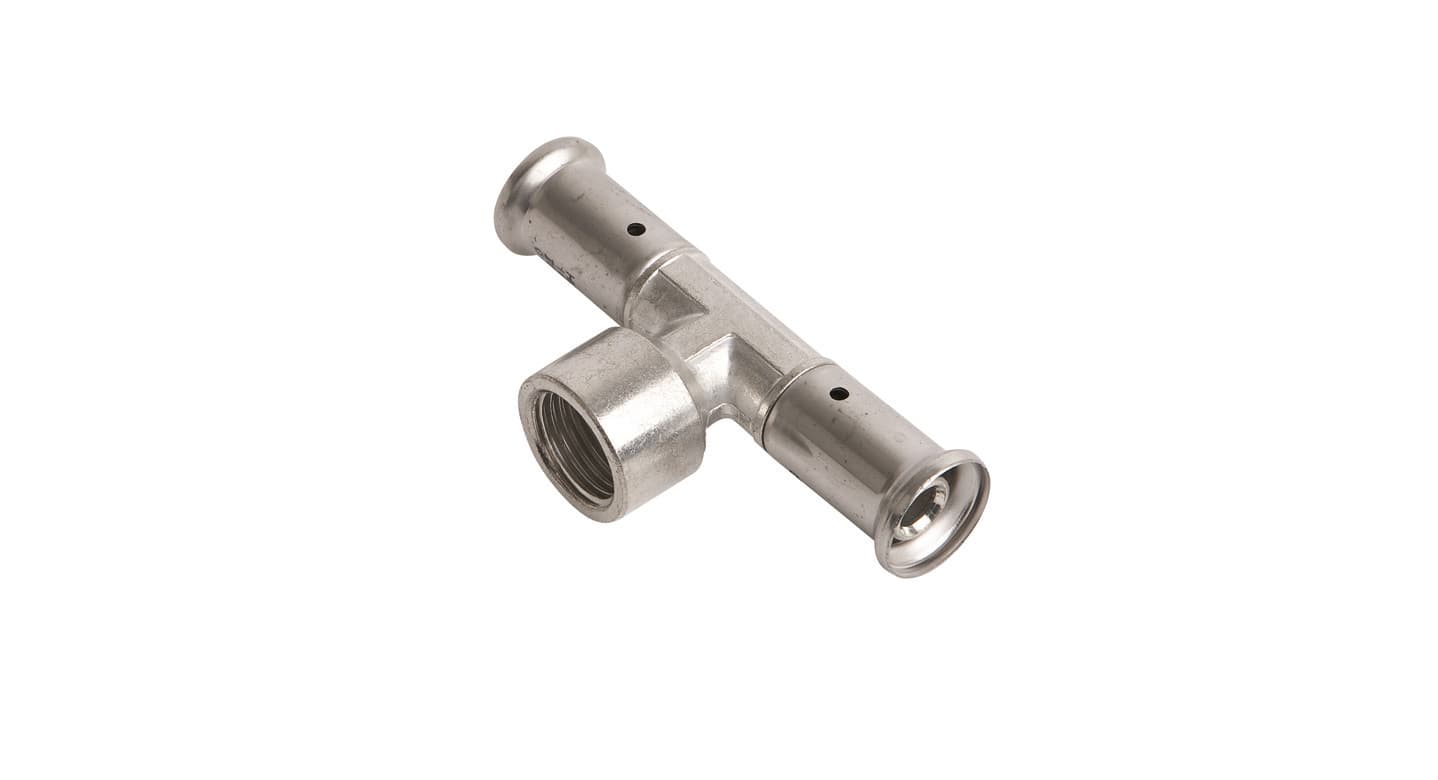 Тройник ВР, латунь пресс, 16х1/2"х16 Henco