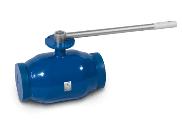Кран шаровой TEMPER DN250, Pn25 приварка, с фланцем для установки привода, сталь 20, рычаг