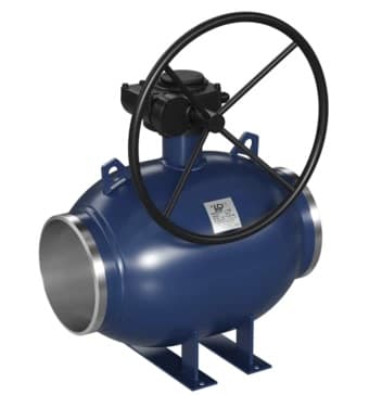 Кран шаровый LD КШЦПР Energy из стали 09Г2С Ду150 Ру2,5МПа полнопроходной с редуктором