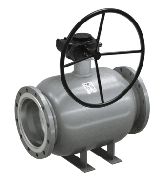 Кран шаровой LD КШЦФ DN300/250, Pn25 фланец, сталь 20, с редуктором