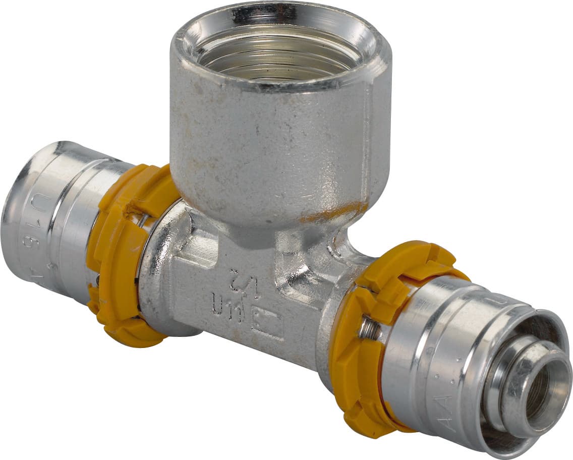 Тройник S-PRESS 16-RP1/2"ВР-16 '10В, латунь, Uponor