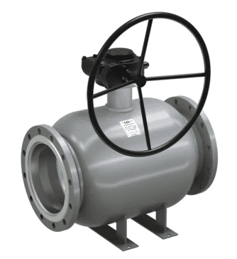 Кран шаровой LD КШЦФР DN250/200, Pn16 фланец, сталь 20, с редуктором