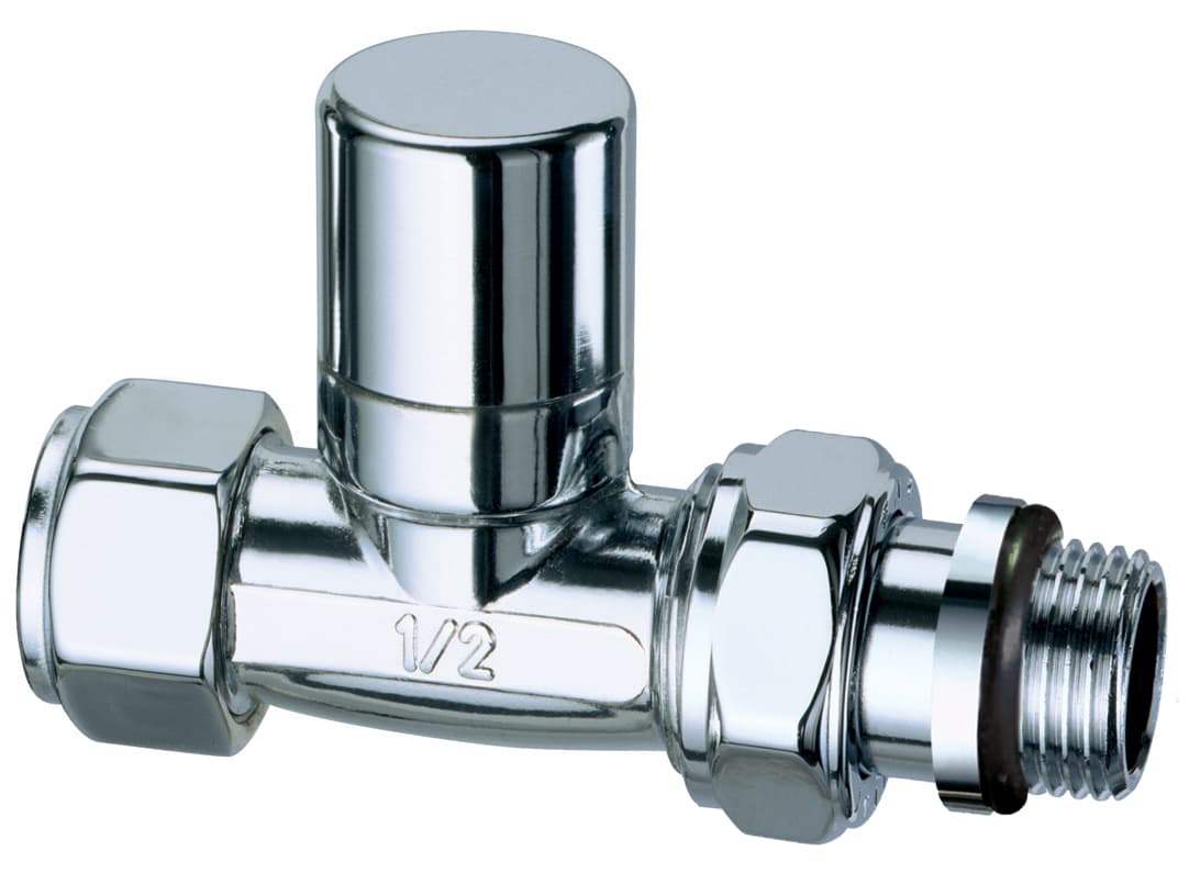 Вентиль запорный прямой LadyFAR, 1/2", гайка М24х19, EPDM, цвет серебро FAR