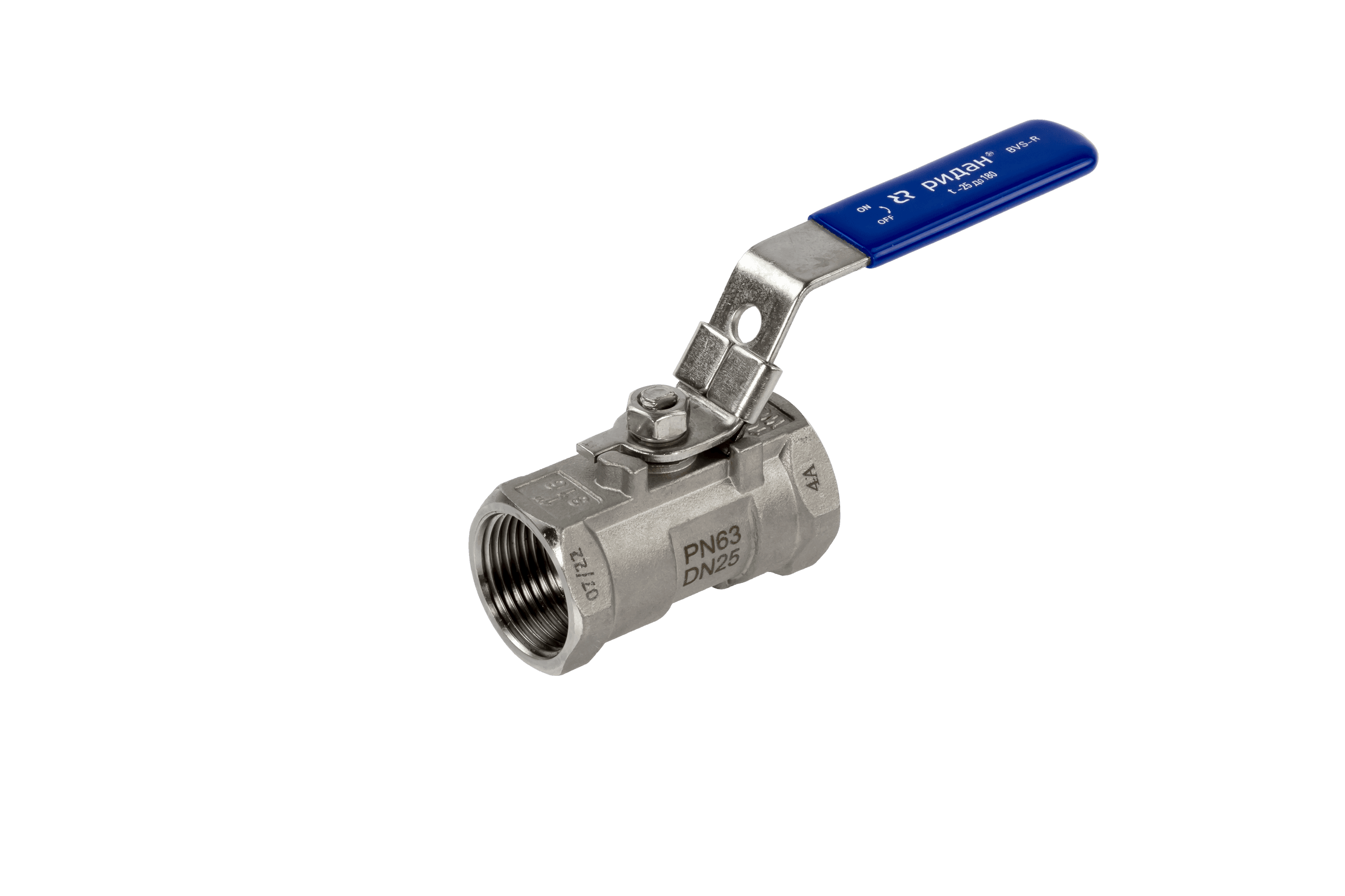 Кран шаровой Ridan BVS-R DN15, Pn63 ВР, Сталь ASTM A351 CF8M, рычаг