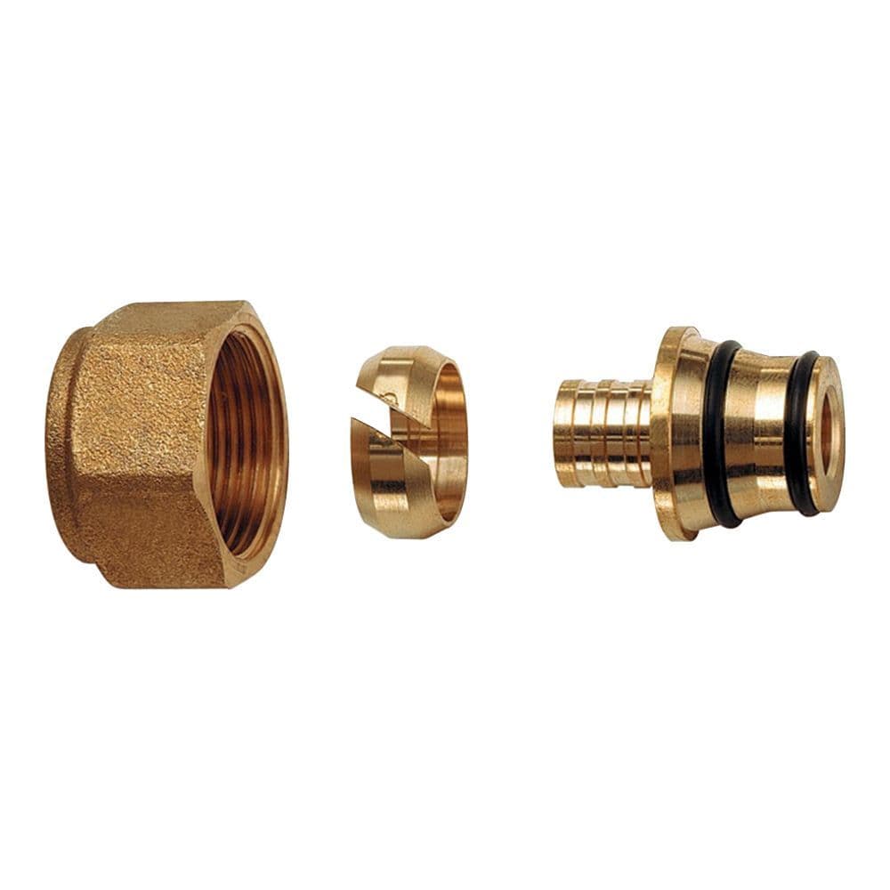 Концовка для труб PEX 16x2 с латунной гайкой M24x19