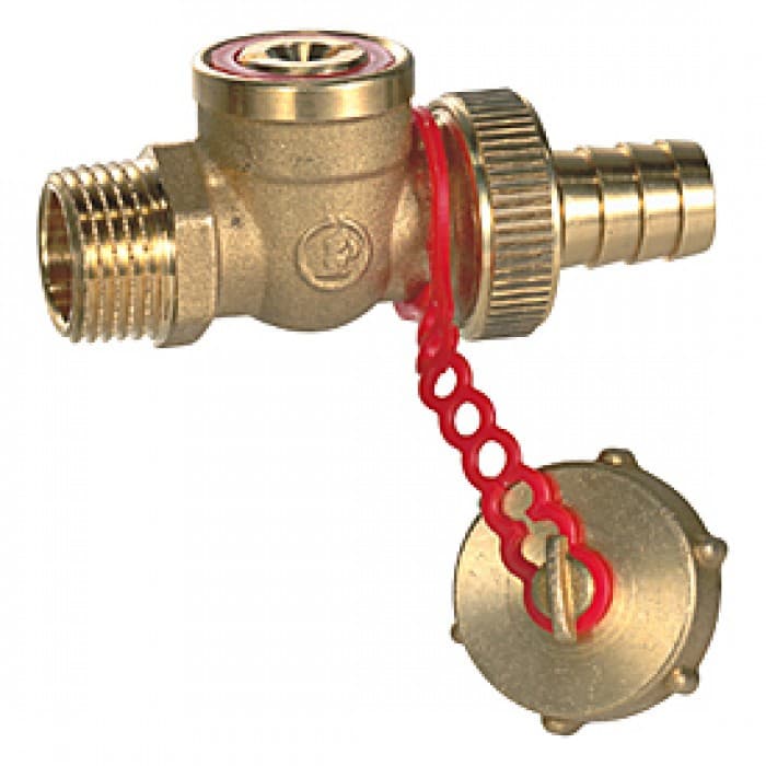 Кран шаровой Giacomini 1/2", НР, выпускной, под отвертку