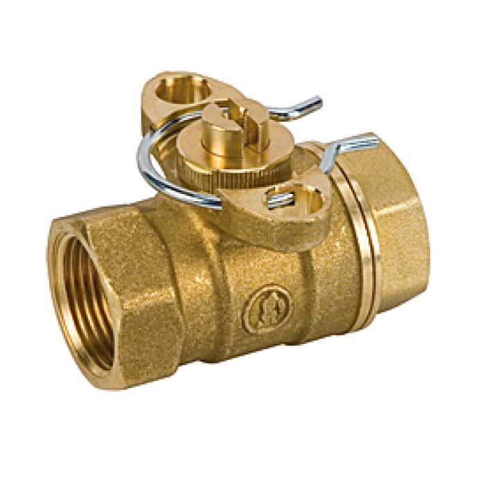 Кран шаровой Giacomini 3/4", ВР, двухходовой зональный, под отвертку