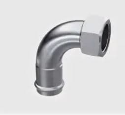Отвод-пресс ВР 18x1/2", 90°, нержавеющая сталь, Kromwell