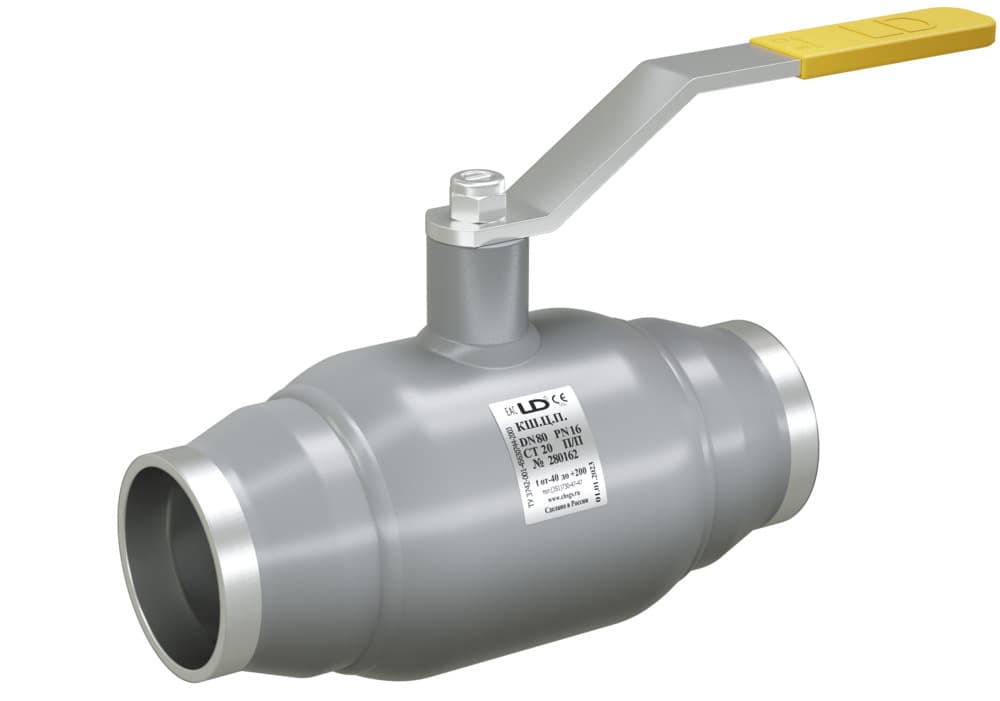 Кран шаровой LD КШЦП DN15, Pn40 приварка, сталь 20, рычаг