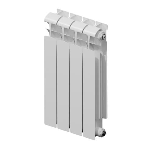Радиатор биметалл Rifar Ecobuild Ventil 500 10 секций, подкл нижнее правое, RAL 9016 глянцевый