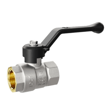 Кран шаровой LD Pride 1/2", ВР, черн. рычаг, никель, с биркой