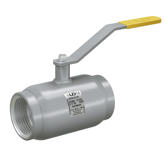 Кран шаровой LD КШЦМ DN25, Pn40 ВР, сталь 20, рычаг