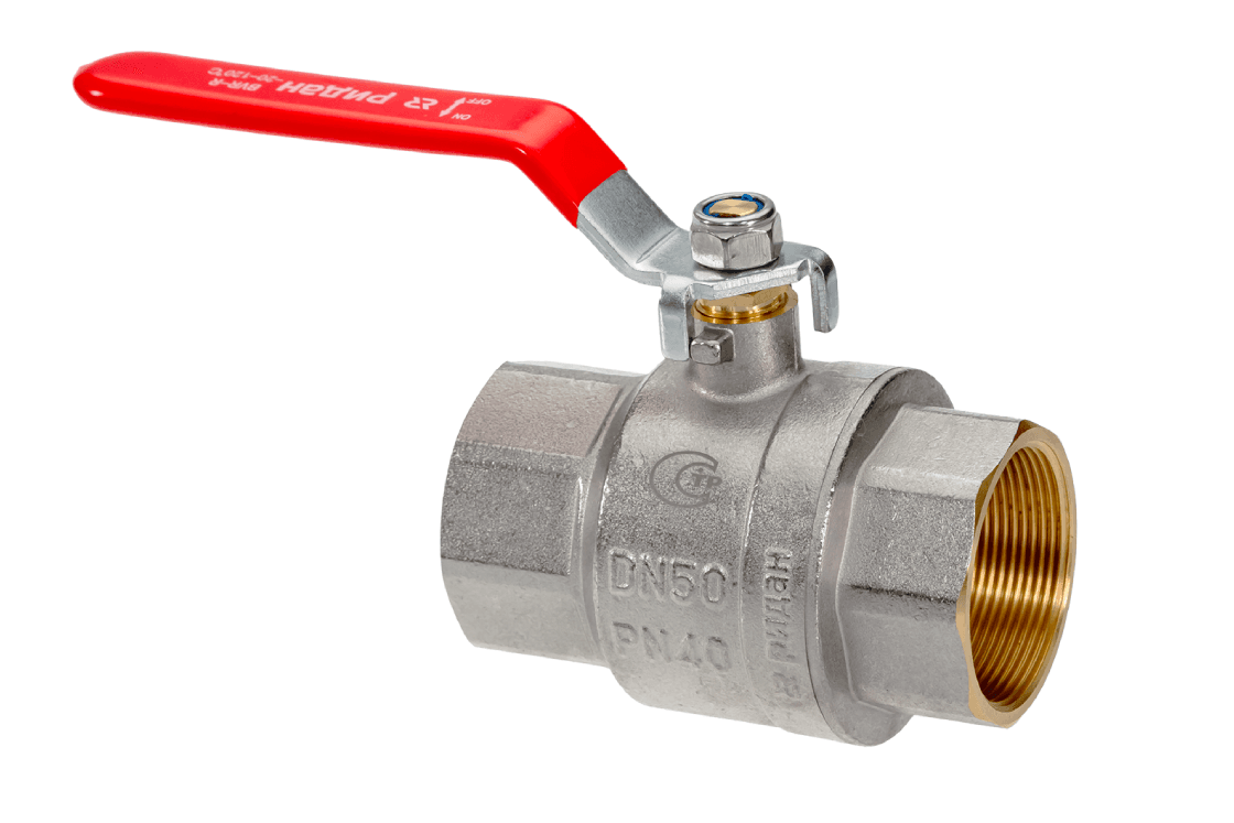 Кран шаровой Ridan BVR-R 1/2", ВР, красн. рычаг
