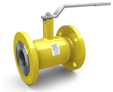 Кран шаровой LD КШЦФ DN32, Pn40 фланец, сталь 20, рычаг, для газа