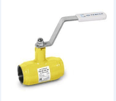 Кран шаровой TEMPER DN80, Pn25 ВР, сталь 20, рычаг, для газа