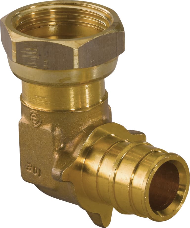 Угольник Q&E с накидной гайкой 20-G3/4" '35C, DR-латунь, Uponor