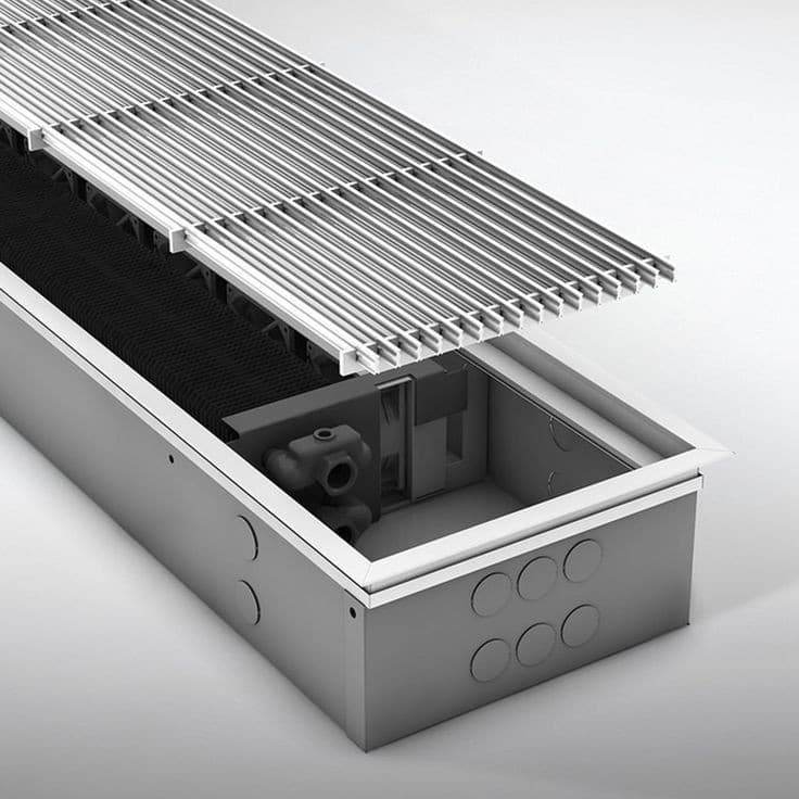 Конвектор внутрипольный Jaga Mini Canal H11 L210 T26, решетка DNA алюминий