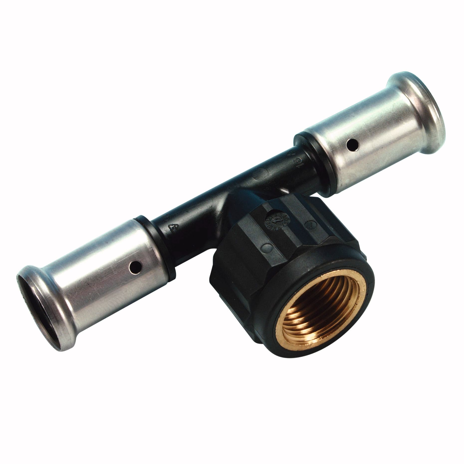 Тройник ВР, ПВДФ пресс, 32х3/4"х32 Henco