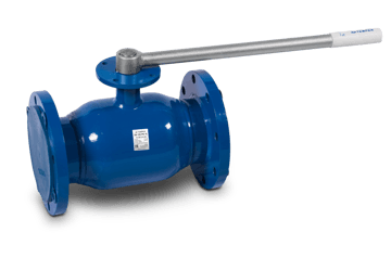 Кран шаровой TEMPER DN250, Pn16 фланец, с фланцем для установки привода, сталь 20, рычаг