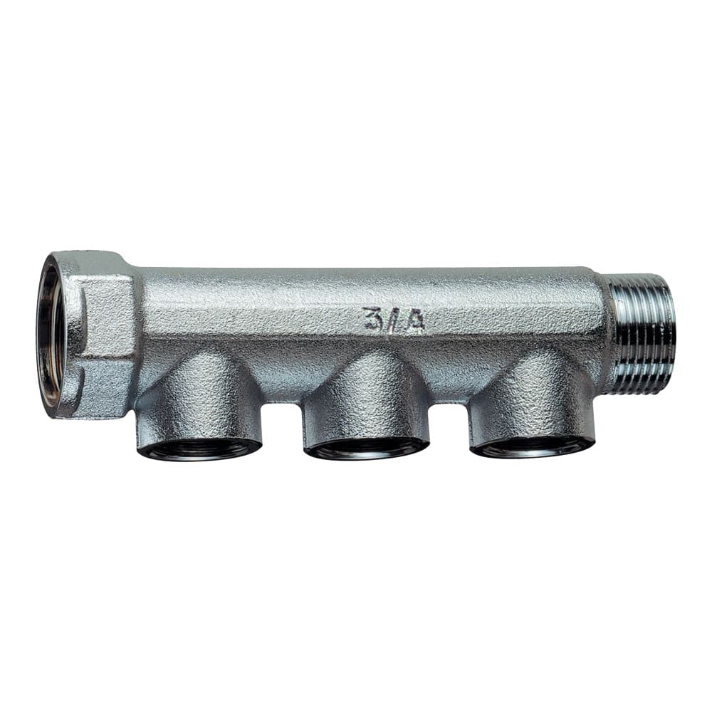 Коллектор 3/4" с 3 отвод. 1/2"ВР, (межосев. 36 мм)