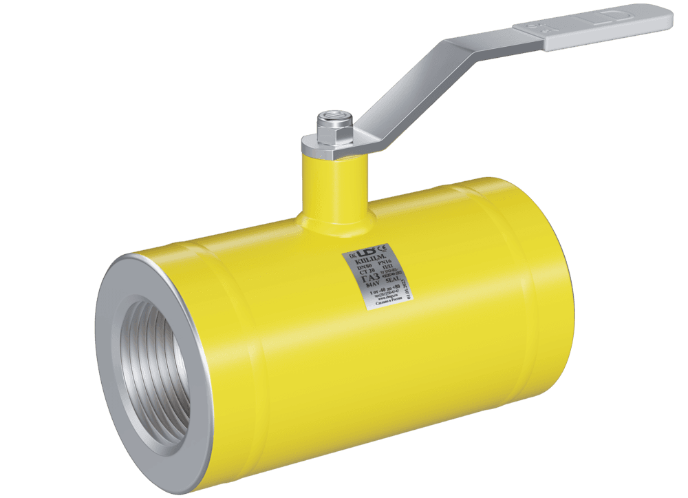 Кран шаровой LD КШЦМ DN15, Pn40 ВР, сталь 20, рычаг, для газа
