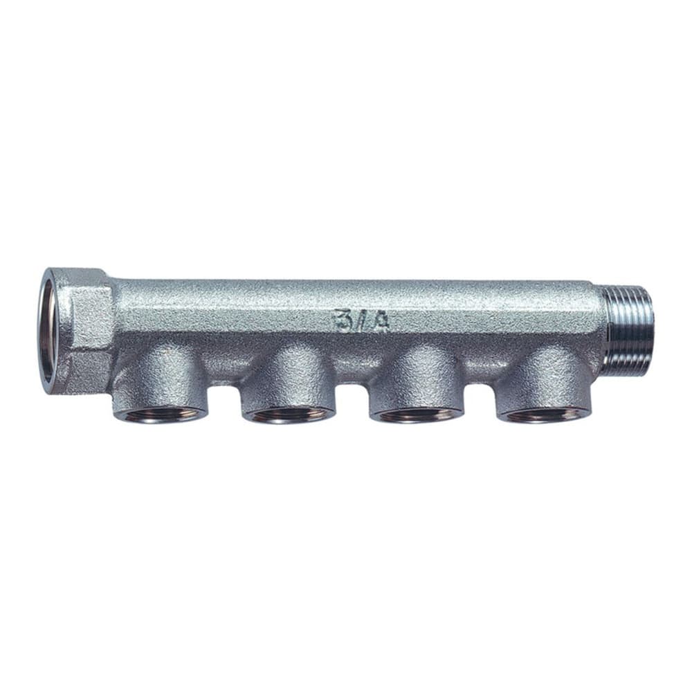 Коллектор 1" с 4 отвод. 1/2"ВР, (межосев. 36 мм)