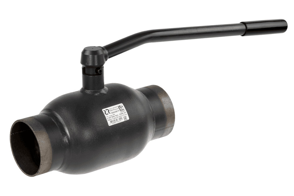 Кран шаровой Ridan JIP Premium WW DN125, Pn25 приварка, углеродистая сталь, рычаг