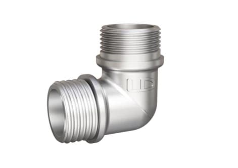 Угол 90 гр LD Pride DN15 (1/2") НР/НР латунь никель с биркой
